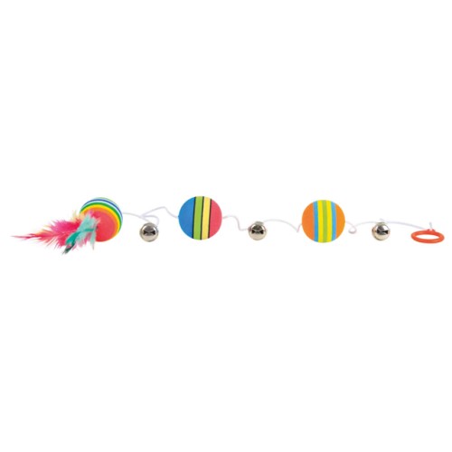 Trixie® Rainbow Balls on an Elastic Band